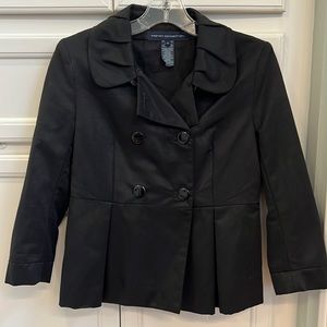 French Connection Black Double-breasted Blazer